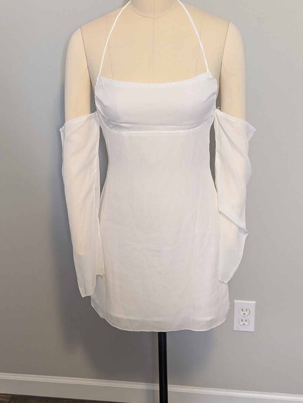 Princess Polly Calusa White Off-Shoulder Mini Dress Size 2 New